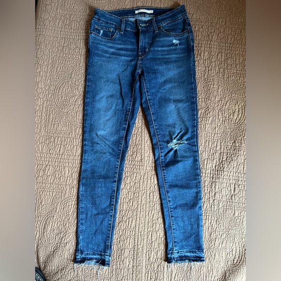 Levi’s 711 skinny ankle with raw hem size 25 - Picture 1 of 3